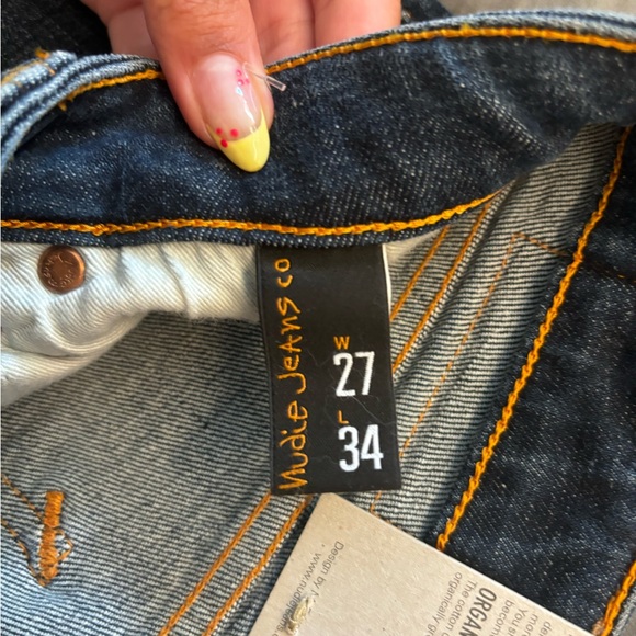 NWT Nudie Jeans Co Skinny Lin Jeans Size W27 L34 - Picture 3 of 6